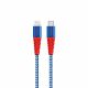 8 Pin Type C Cable unbreakeable Reflect-Red-Blue